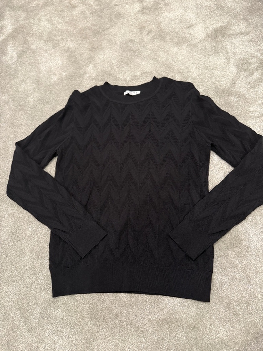 VAARA Chevron Crewneck Sweater - Black